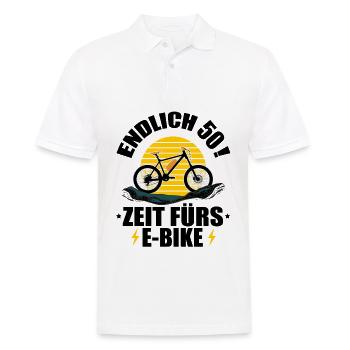 50 Geburtstag 50 Ehrentag 50 Jubiläum Radsport - Männer Poloshirt - Weiß - Vorne - Kai (181cm)