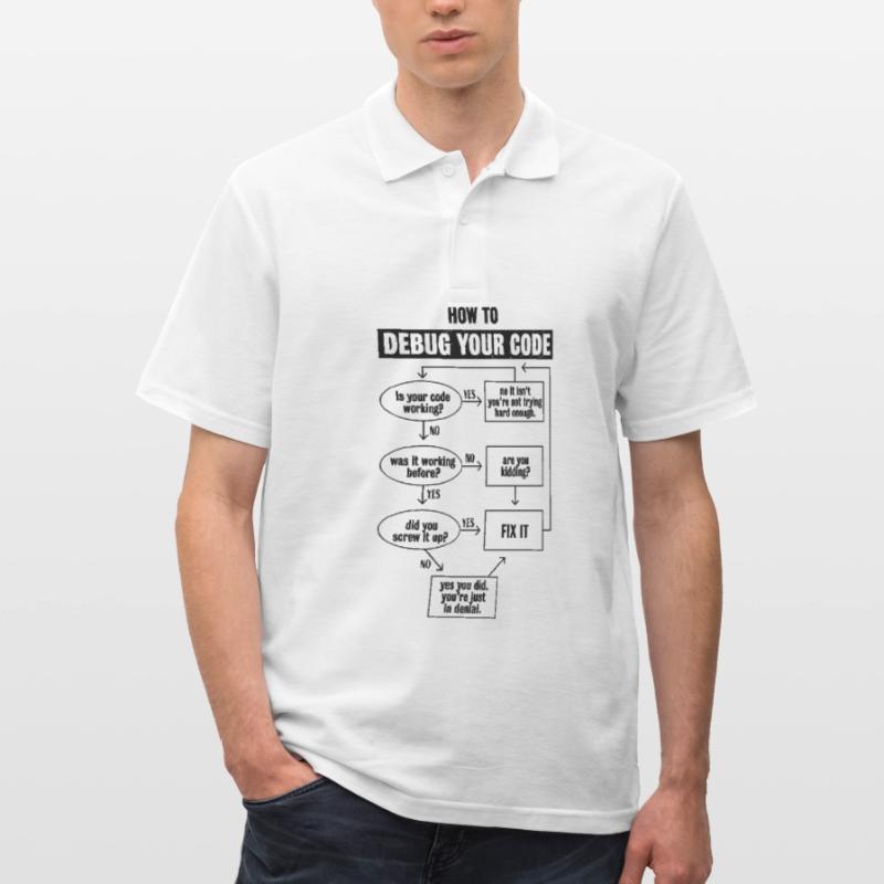 Codage de code de programmation Cadeau de débogage drôle Polo Homme