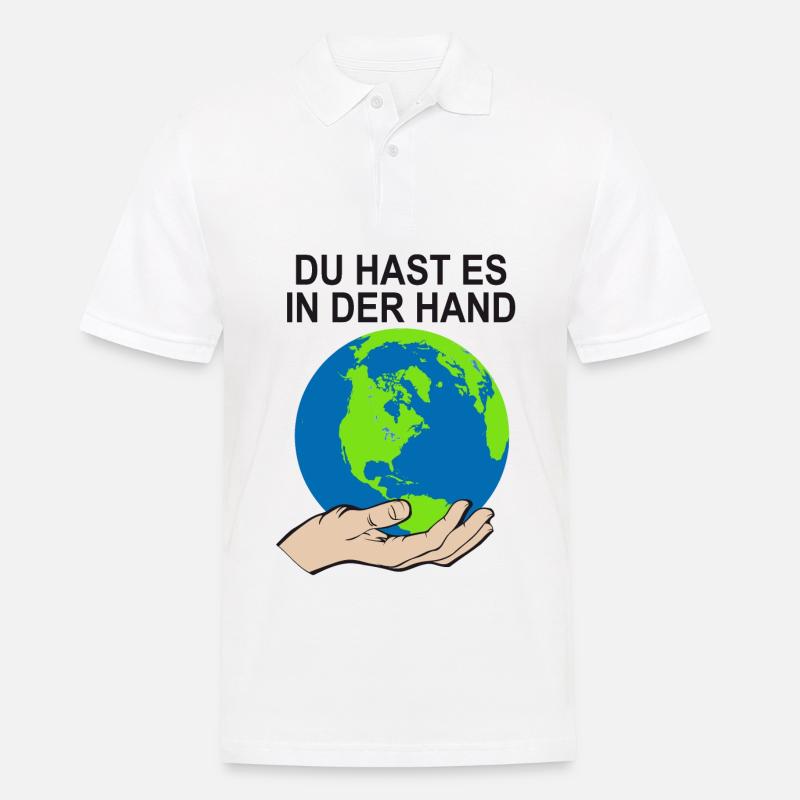 Klimaschutz Bewegung Klimawandel Spruch Klima - Männer Poloshirt - Weiß
