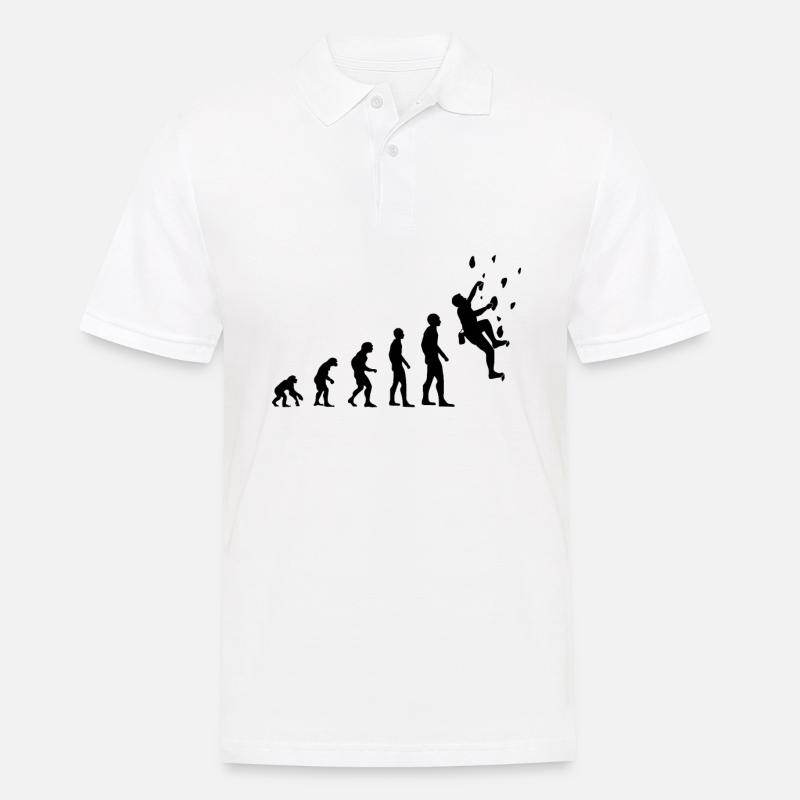 Kletterer Evolution Kletterwand Kletterhalle - Männer Poloshirt - Weiß