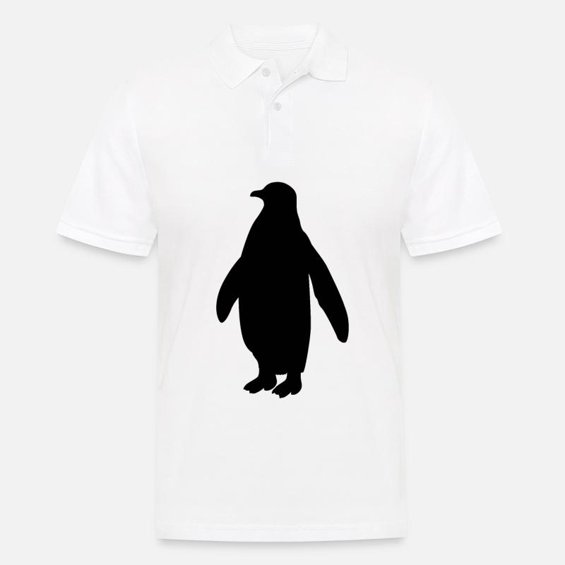 Pinguin Seevogel Meeresvogel Vogel Geschenk - Männer Poloshirt - Weiß