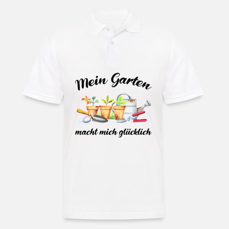 Garten Spruch Gärtner Hobbygärtner Geschenkidee - Männer Poloshirt - Weiß