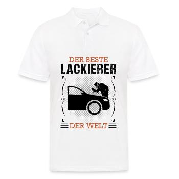 Fahrzeuglackierer Beruf Lackierer Geschenk - Männer Poloshirt - Weiß - Vorne - Kai (181cm)
