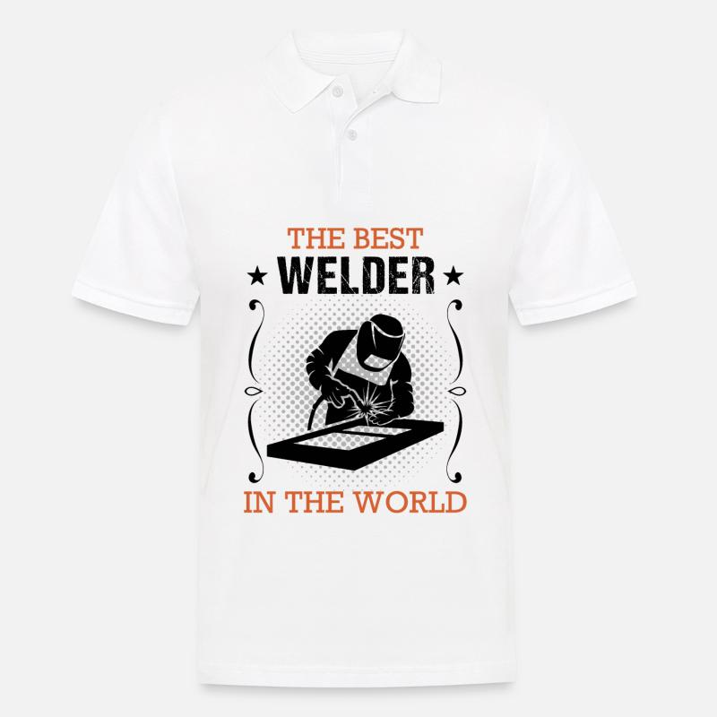 Schweißer Beruf Schweißgerät Handwerker Geschenk - Männer Poloshirt - Weiß