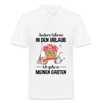 Garten Urlaub Lustiger Spruch Gärtner Geschenkidee - Männer Poloshirt - Weiß - Vorne - Kai (181cm)