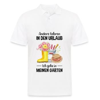 Garten Urlaub Lustiger Spruch Gärtner Geschenkidee - Männer Poloshirt - Weiß - Vorne - Kai (181cm)
