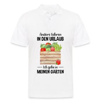 Garten Urlaub Lustiger Spruch Gärtner Geschenkidee - Männer Poloshirt - Weiß - Vorne - Kai (181cm)