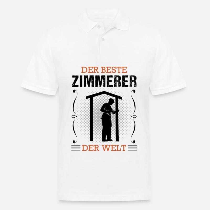 Zimmermann Beruf Zimmerer Handwerker Geschenk - Männer Poloshirt - Weiß