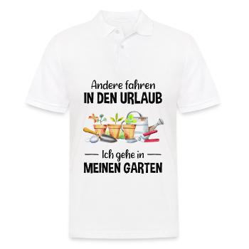 Garten Urlaub Lustiger Spruch Gärtner Geschenkidee - Männer Poloshirt - Weiß - Vorne - Kai (181cm)