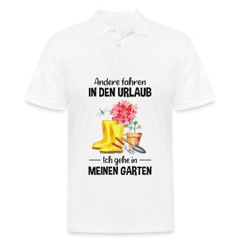Garten Urlaub Lustiger Spruch Gärtner Geschenkidee - Männer Poloshirt - Weiß - Vorne - Kai (181cm)
