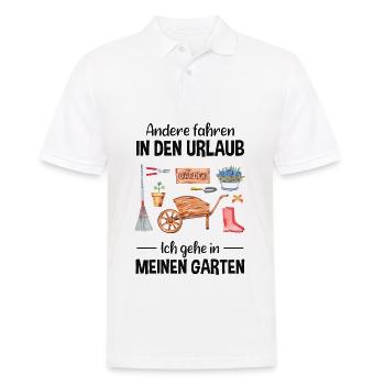 Garten Urlaub Lustiger Spruch Gärtner Geschenkidee - Männer Poloshirt - Weiß - Vorne - Kai (181cm)