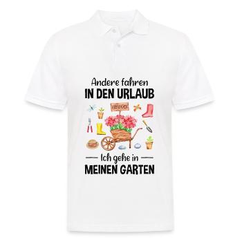 Garten Urlaub Lustiger Spruch Gärtner Geschenkidee - Männer Poloshirt - Weiß - Vorne - Kai (181cm)