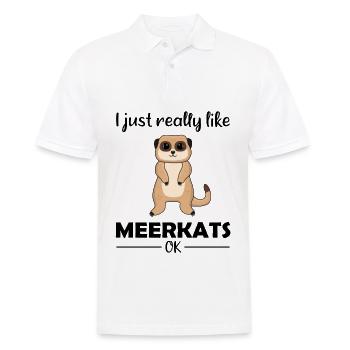Erdmännchen Liebhaber Lustiger Spruch Geschenk - Männer Poloshirt - Weiß - Vorne - Kai (181cm)