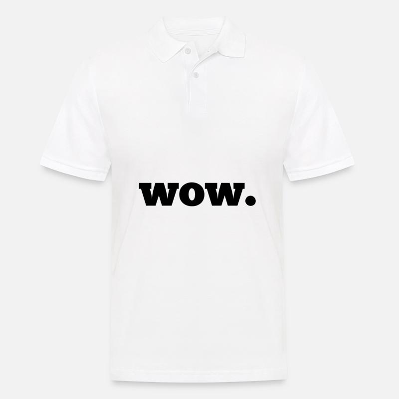 WOW. - Herre poloshirt - hvid