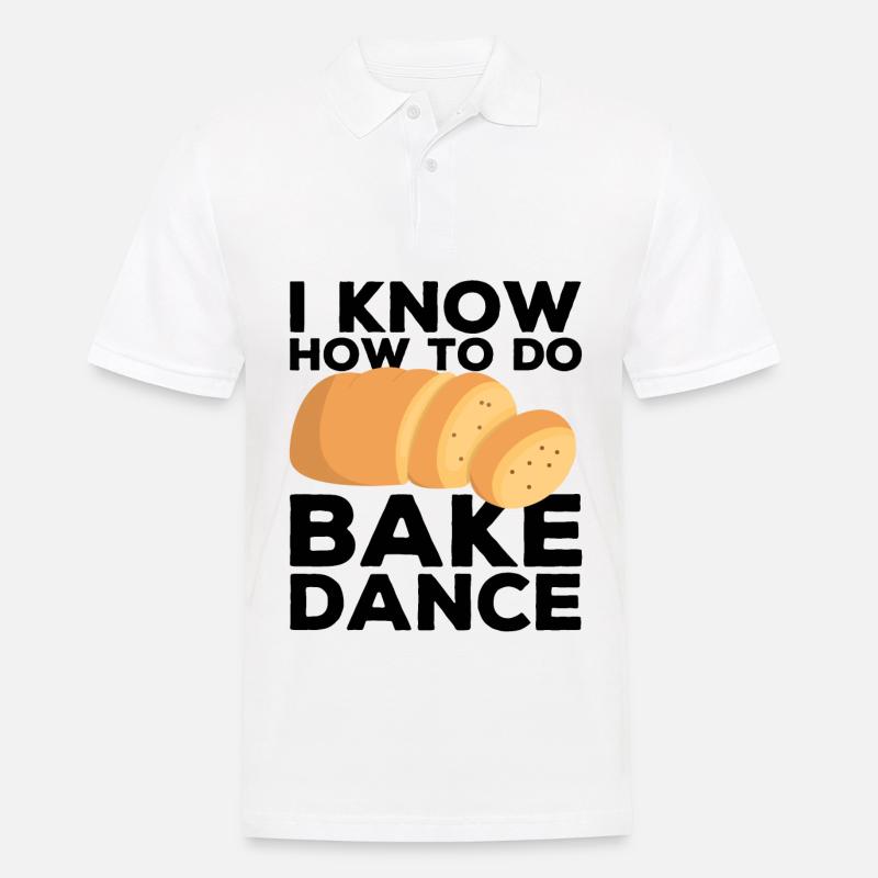 Lustiger Brotbacken-Bäcker - Männer Poloshirt - Weiß