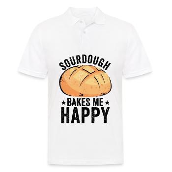 Funny bread baker - Men's Polo Shirt - white - Front - Kai (181cm)