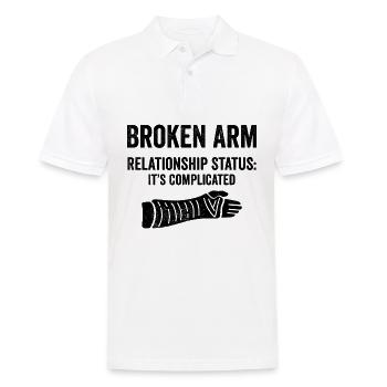 Broken arm - Men's Polo Shirt - white - Front - Kai (181cm)