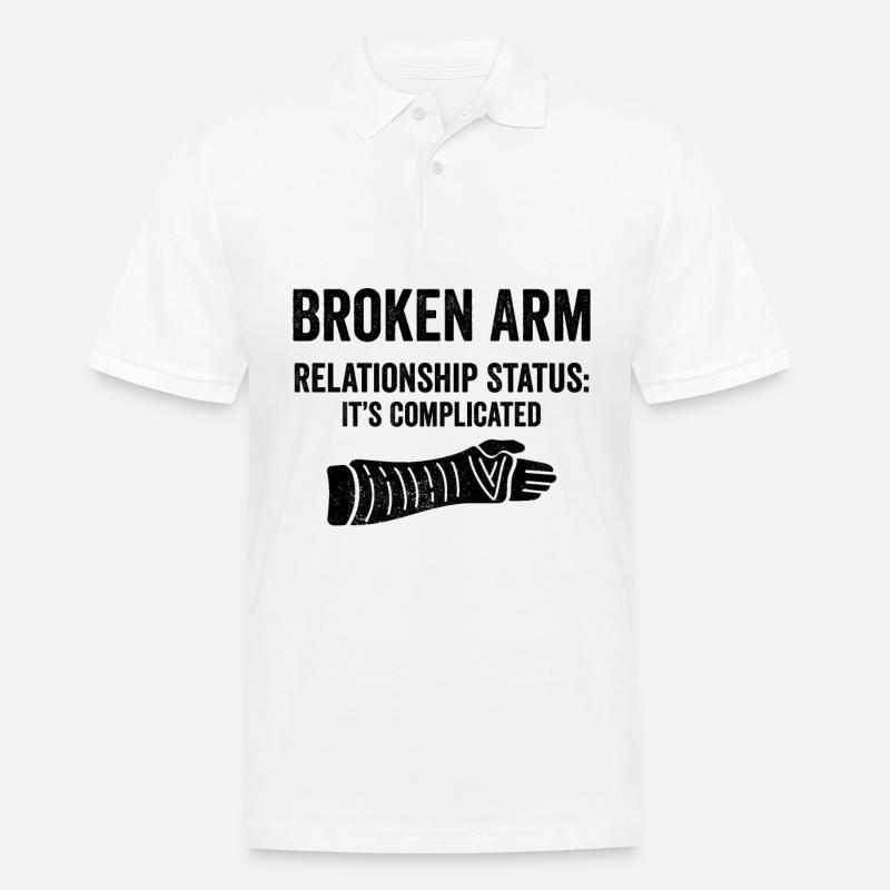 Gebrochener Arm - Männer Poloshirt - Weiß