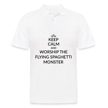 Das fliegende Spaghettimonster - Männer Poloshirt - Weiß - Vorne - Kai (181cm)