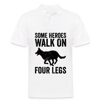Policier Chien policier - Polo Homme - blanc - Devant - Kai (181cm)