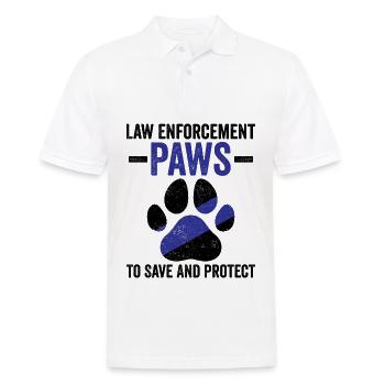 Policier Chien policier - Polo Homme - blanc - Devant - Kai (181cm)