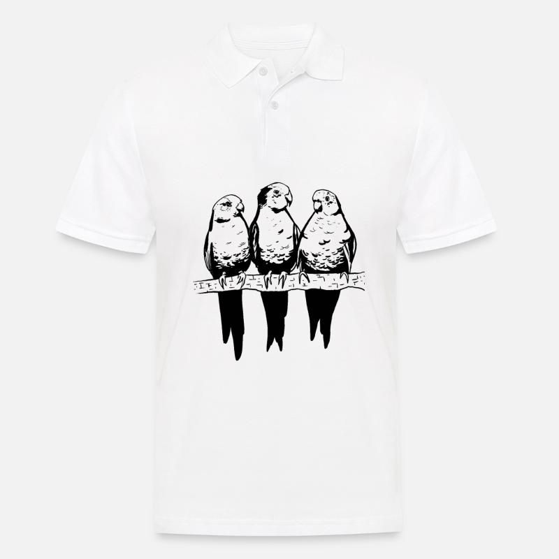 Budgerigar Budgerigar - Polo Homme - blanc