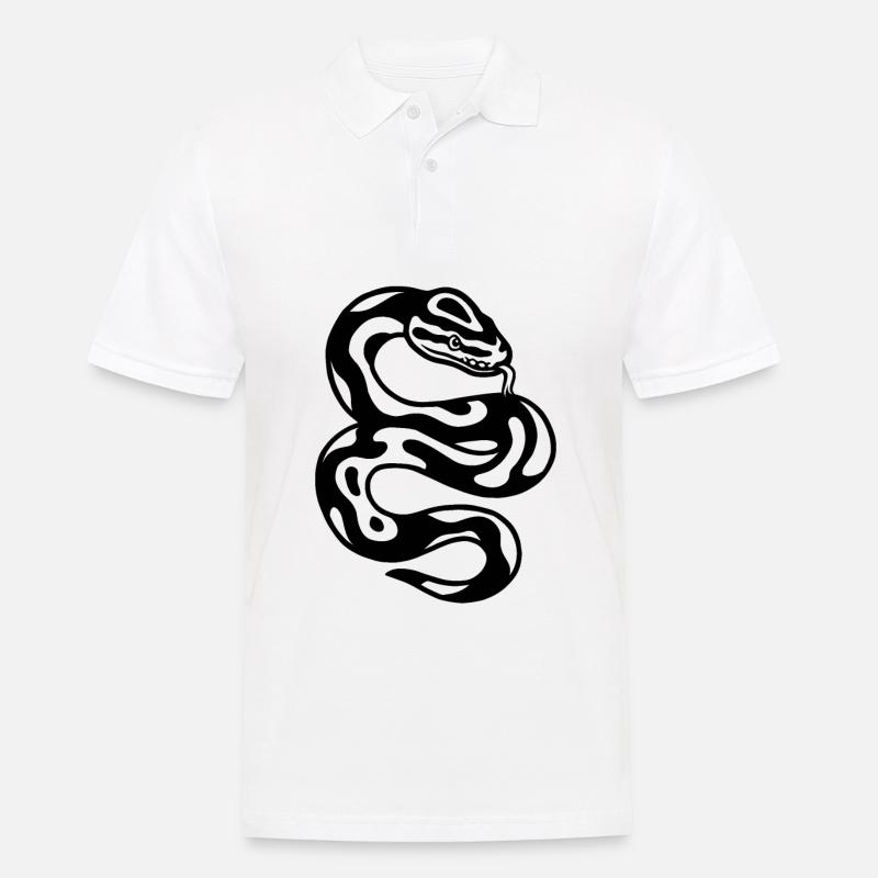 Serpent python puffer - Polo Homme - blanc