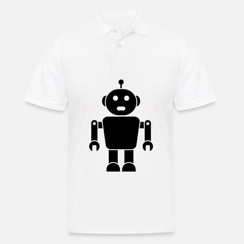 Roboter Roboter - Männer Poloshirt - Weiß