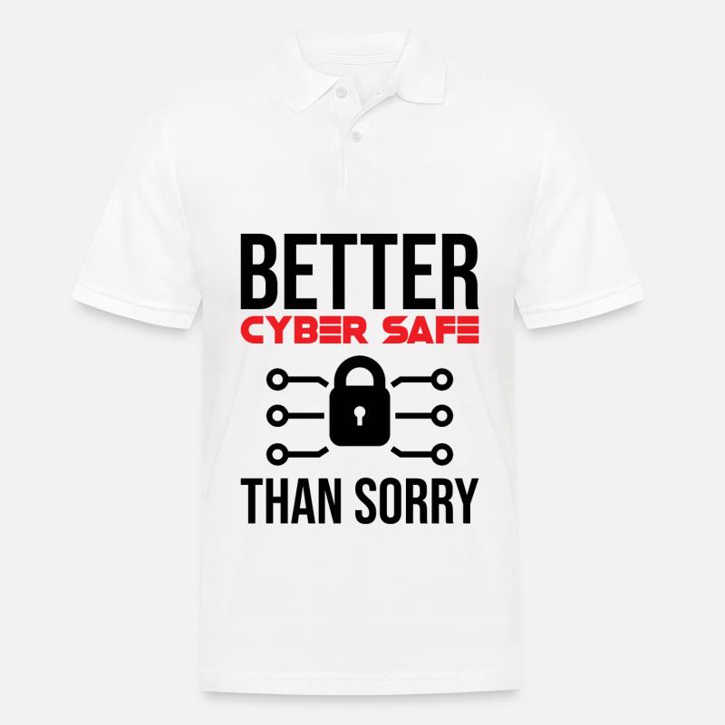 Cybersécurité Sécurité informatique Cybersécurité - Polo Homme - blanc