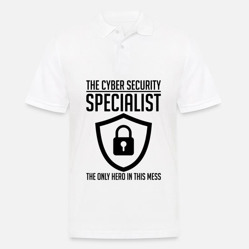 Cybersecurity Computer Security Cybersecurity - Men's Polo Shirt - white