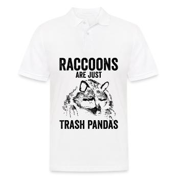 Lustige Waschbären sind nur Müll-Pandas - Männer Poloshirt - Weiß - Vorne - Kai (181cm)