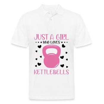 Juste une fille qui aime Kettlebells Fitness Gym - Polo Homme - blanc - Devant - Kai (181cm)