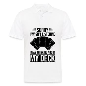Fun Trading Card Game TCG - Men's Polo Shirt - white - Front - Kai (181cm)