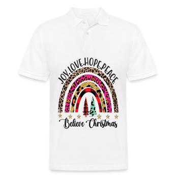Joie Amour Espoir Paix Croire Noël - Polo Homme - blanc - Devant - Kai (181cm)