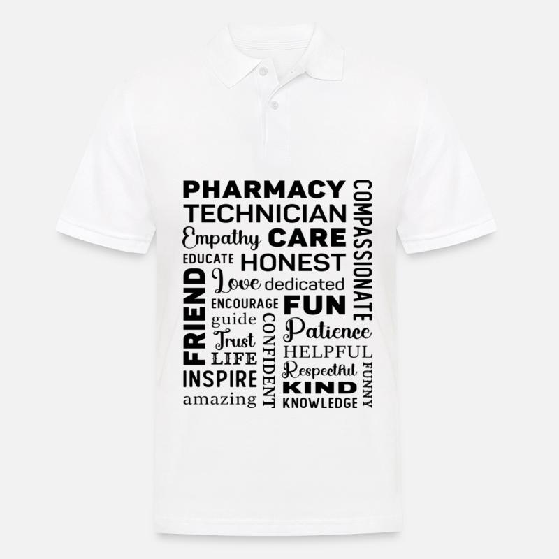 Pharmacy Technician Tech Medicine Pharmacist - Männer Poloshirt - Weiß