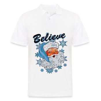 T-shirt Christmas Believe - Polo Homme - blanc - Devant - Kai (181cm)