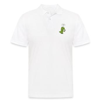 Bio-Dinosaurier - Männer Poloshirt - Weiß - Vorne - Kai (181cm)