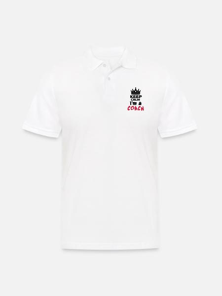 I'm a coach - Polo Homme - blanc