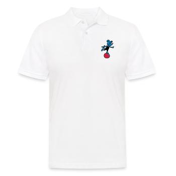 sportliche Maus 3 - Männer Poloshirt - Weiß - Vorne - Kai (181cm)