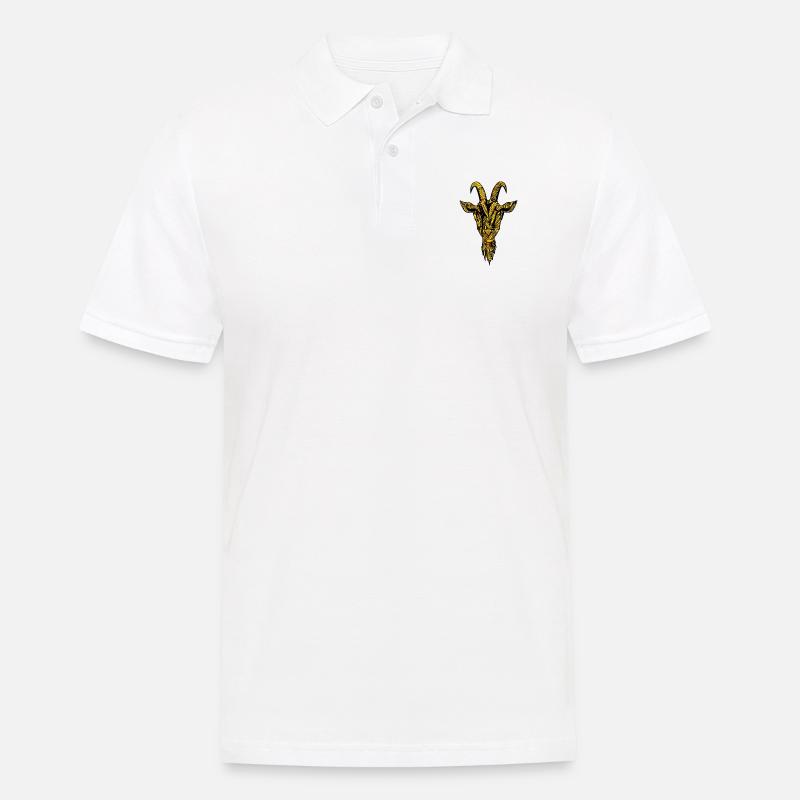 Ziege - Männer Poloshirt - Weiß