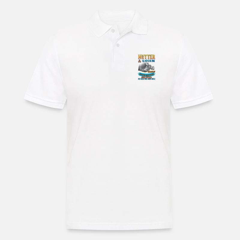 Mutter und sohn - Männer Poloshirt - Weiß
