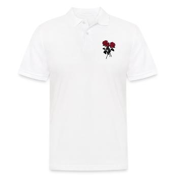 roses - Männer Poloshirt - Weiß - Vorne - Kai (181cm)