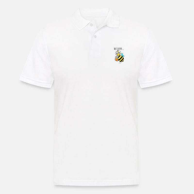 Bier Biene - Männer Poloshirt - Weiß