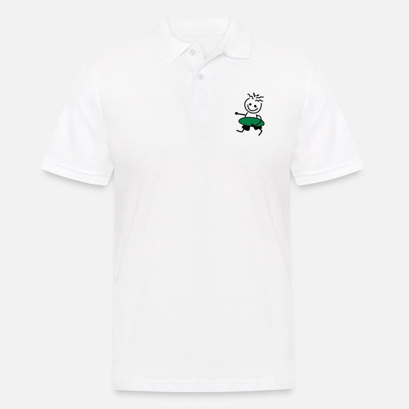 FRED MIT BRETT - Männer Poloshirt - Weiß