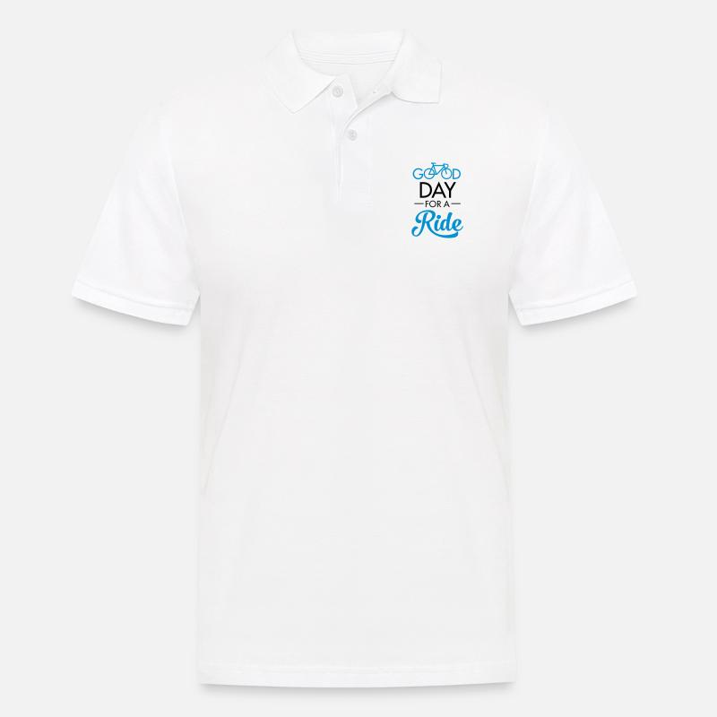 Good Day For A Ride - Männer Poloshirt - Weiß