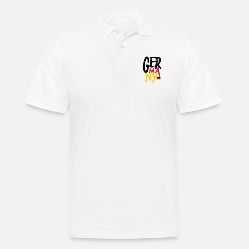 Germany - Männer Poloshirt - Weiß