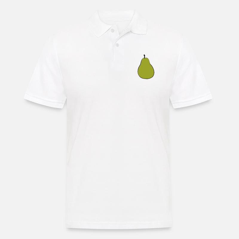Birne Illustration Geschenkidee - Männer Poloshirt - Weiß