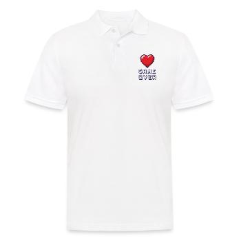 Game Over violet - Polo Homme - blanc - Devant - Kai (181cm)