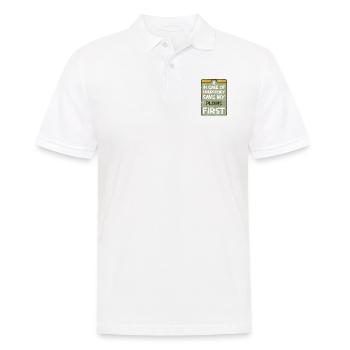 In case of emergency save my plows first. - Men's Polo Shirt - white - Front - Kai (181cm)
