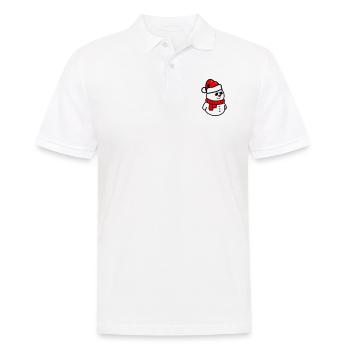 schneemann sonnenbrille - Männer Poloshirt - Weiß - Vorne - Kai (181cm)